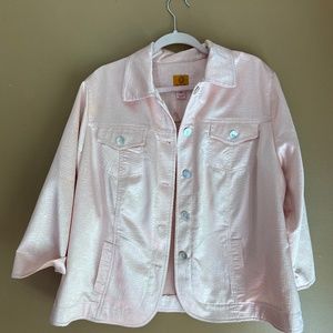 Womens size 18W Ruby Rd light Pink jacket